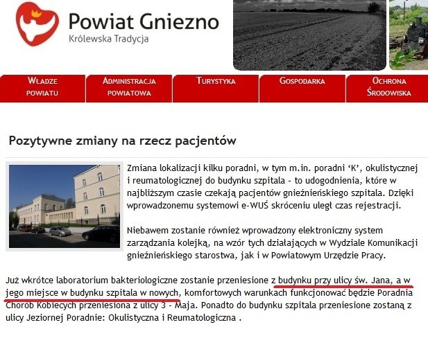 Powiat Gniezno - strona po zmianach
